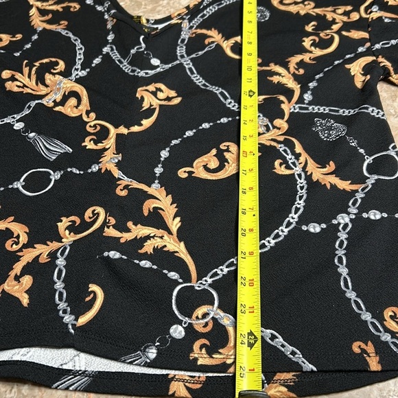 Goddess,vtg top,women 1X, bell sleeves,Whimsigoth,70s,vibe,goth,low V neck - Picture 6 of 9